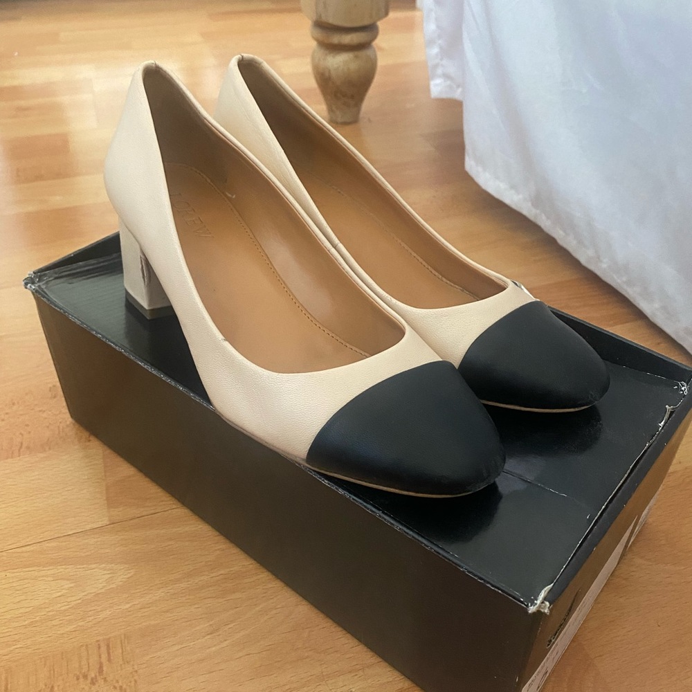 J.Crew Cap Toe Block Heel